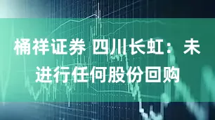 桶祥证券 四川长虹：未进行任何股份回购